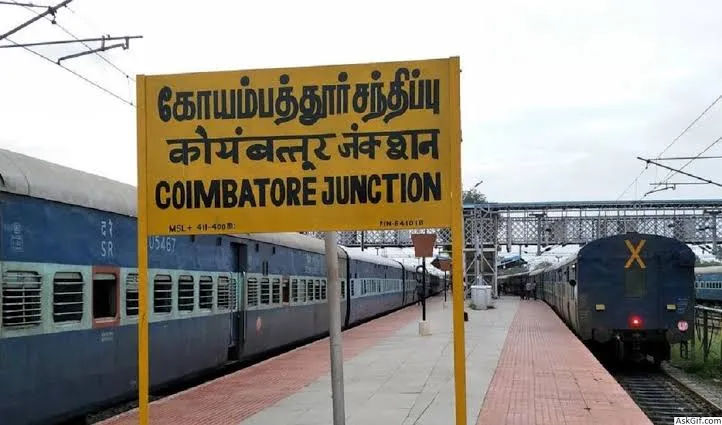 Reach Coimbatore city by train